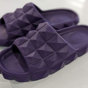 Valentino Garavani Men's Maxi Stud Purple Slides Size 42 US 9
